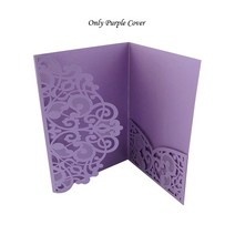 생일축하카드 팝업카드 메세지 세트 레이저 컷 결혼식 초대 카드 인사말 카, 13 Only Purple Cover