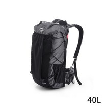 Naturehike Rock Series 60L 하이킹 백팩 대용량 60 + 5L 하이킹 팩 여행용 배낭 알루미늄 프레임 하이킹 백, 블랙 40L