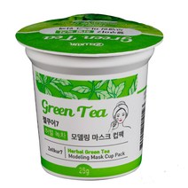 콜라겐 모델링 시트마스크 팩/고무팩/석고팩/컵팩, 1set, 녹차 모델링x25g