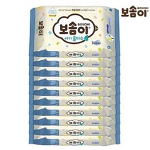 땡큐온 보솜이 아기물티슈 베이비케어 휴대용 10매 x10개, 단품