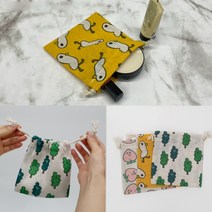 소 린넨 주머니 디자인 작은 파우치 여행용 단체선물