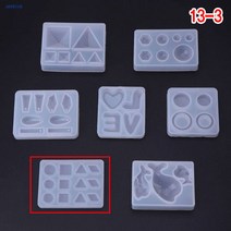 와이지알씨 미라클 실리콘 몰드 보석 링 러브 UV 레진 레진공예 미니어쳐, 13-3.실리콘 몰드 삼각형 원형 12구