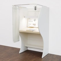 아이디어스터디 합격5호 1인 독서실책상 크림화이트, 선택하지 않음, 뉴 카멜레온 감성 컨트롤 LED 화이트, 바른자세 스마트패널(독서용책거치대 포함안함)