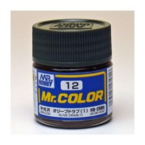 군제 락카 도료 C012 올리브 드랍(1) 반광 10ml