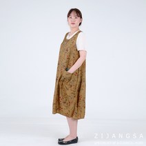 [4122] 인견 꽃 나시 원피스 생활한복 / 여름 여자 여성 보살님 한복 개량한복 패션한복 감성한복 사찰복 수련복 법복 절복 승복 템플스테이 지장사