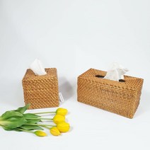 라탄티슈케이스 휴지커버 티슈커버 라탄소품, 정사각, 1개