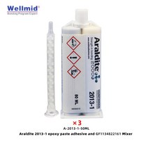금속 접착제 강력주물용접착제 초강력 Araldite 2013 메탈 컬러 2 액형 에폭시 페이스트 접착제 낮은 수축, 05 3Pcs2013andMixer