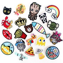 다이찌몰 와펜 캐릭터 빈티지 자수 패치 5시리즈, 1개, 217번 리본병아리