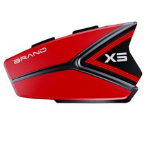 오토바이헬멧블루투스 오토바이 헬멧용 X5 블루투스 헤드셋 IP65 방수 ANC 무선 이어폰 핸즈프리 통화 음, 02 Red