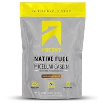 Ascent 어센트 네이티브 퓨얼 미셀라 카제인 프로틴 파우더 초콜릿 땅콩버터 2lb(907g)