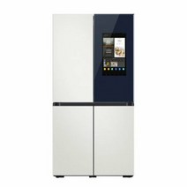 삼성전자 비스포크 4도어 프리스탠딩 패밀리허브 냉장고 RF85B95E1APN 839L 코타화이트, 단품없음