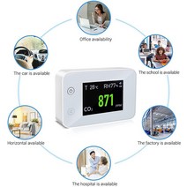 가정용 휴대용 공기 에어 청정기. CO2 가스 포름알데히드 이산화탄소 Pm2.5 실내, 한개옵션0