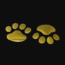 곰발바닥 입체스티커 본넷 흠집제거 스티커 데칼 엠블럼 리무버블 3D스티커 차량용 포인트 창문 자동차랩핑 흠집커버 골드