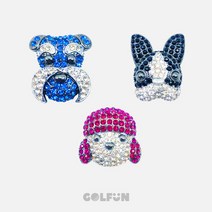 [GOLFUN] 골프 퍼피독 큐빅 볼마커 볼마크 캐디용품 버디나비 필드용품, 3. 프렌치 불독