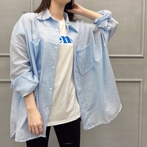 [세인트이브] TNL014 빅사이즈 박시 카라 셔츠