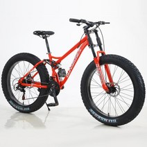 팻 바이크 펫 자전거 출퇴근 용 24/26*4.0 인치 지방 타이어 자전거 와이드 스노우 비치 성인 높은 탄소강, 03 orange_01 24inch_01 21