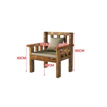 원목 벤치 직각 대기 의자 카페 스튜디오 인테리어, 80X52X80 브라운