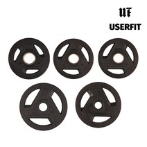 베스코 3홀 블랙 고무 중량원판 2.5kg 5kg 10kg 15kg 20kg 선택구입, 5kg, 1개
