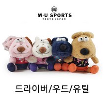 엠유스포츠 키모골프 드라이버커버 우드커버 유틸리티 커버, 우드커버 화이트