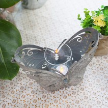 홈가드닝 인테리어 소품 빈티지 나비 초랜턴 티라이트홀더 예쁜촛대 초홀더, 골드