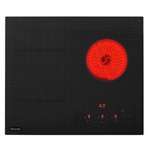 린나이 3구 빌트인 하이브리드 전기레인지 HYF3200N [ 유로케라 글라스 / 대화구 구성 잠금기능 ], 단품