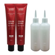 아모스 염색약 칼라제닉 트루싱크 S 80ml x2개 산화제포함, Basic 7.0 갈색