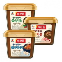 해찬들 청양초/차돌/바지락꽃게 된장찌개양념 450gx3, 청양초 x 1 + 차돌 x 1 + 바지락, 450g
