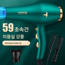 가정용 헤어드라이기 이발소 고출력 냉열풍전 드라이 호텔 블루라이트 드라이기, 보여진 바와 같이, (권장녹색)풍력18503