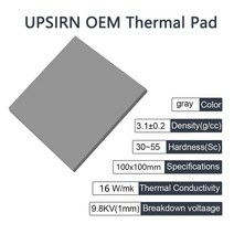 그래픽카드 지지대 그래픽 지지 미니 rgb upsiren oem 방열 실리콘 패드 cpugpu 카드 수냉 열 패드 매트 마더 보드 실리콘 그리스 패드, 16w 열 패드, 100x100x1.0mm