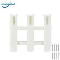 흰색 플라스틱 링크 낚싯대 홀더 보트 해양 낚시 상자 액세서리 카약 요트용 랙 소켓 3 튜브