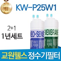 교원웰스 KW-P25W1 고품질 정수기 필터 호환 전체세트, 선택2 - 1년관리세트(2+1=3개)