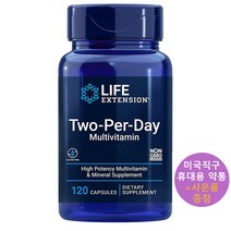 미국직구 라이프익스텐션 투퍼데이 멀티비타민 미네랄 120정 남성 여성 고약사 종합비타민 사은품증정