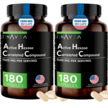 Zenavea 알파글루칸 표고버섯균사체 AHCC 1500MG 180캡슐 2개, 180정2개