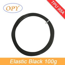 3D 프린터 소모품 필라멘트 OPY TPU 필라멘트 탄성 1.75mm 0.5KG 플렉스 유연한 3d 프린터 10m 100g 자연, Elastic Black 100g_China