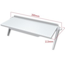 조정 가능한 tv 모니터 주최자 화면 상단 스토리지 선반 홀더 홈 스토리지 감성 책장, 화이트 빅