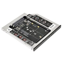 NFHK MSATA NGF/MKey SSD to Slimline SATA 13핀 캐디 케이스 9.5mm 범용 노트북 CD/DVDROM 옵티컬 베이용, Black CD-ROM to MSATA+NGFF