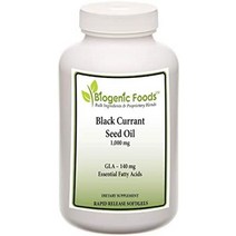 블랙 커런트 씨 오일 - 필수 지방산 140 mg 천연 공급원 Gla - 1000 mg 60 젤 캡, 60캡슐