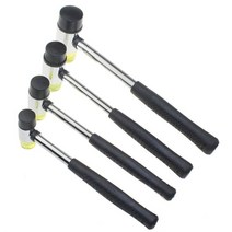 1PC Dia.25/30/35/40mm 강철 손잡이는 기계공 망치 고무 머리를 설치한다 손 공구 Martillo Martelo, [04] 40mm
