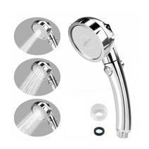 LYDIA 온오프 버튼 샤워기헤드 3단조절 절수스위치(실버), 2개