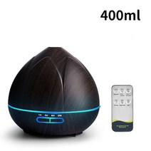 가습기 초음파 원격 제어 전기 아로마 가습기 에센셜 오일 디퓨저 색상 LED 램프 미스트 메이커 가정용, 10 312-coffee-400ml_04 UK