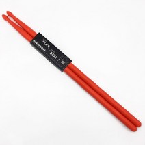 드럼스틱 드럼채 1 쌍 5a 나일론 나지만 미끄럼 방지 손잡이가있는 다채로운 플라스틱 드럼 스틱 악기 액세서리 타악기 도구, 빨간색