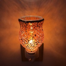 모자이크 전기 플러그 인 led 아로마 디퓨저 gypsophila 램프 왁스 용융 오일 버너 왁스 워머, gold-us 플러그