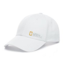 내셔널지오그래픽 N225AHA520 베이직 메탈로고 볼캡 모자 화이트