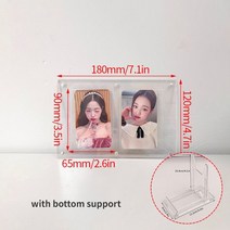 아이브포카 앨범 인형 케이팝 사진 카드 홀더 아크릴 프레임 마그네틱 CD 아이돌 디스플레이 스탠드 룸 장식, [01] as picture show, [07] S7 with support