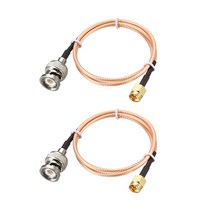 uxcell RG316 BNC 남성 동축 케이블 ~ SMA 남성 커넥터 50 옴 2 개 포함 1.5Feet