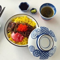 일본 돈부리 텐동 덮밥 뚜껑밥 일본 밥뚜껑 예쁜 공기 그릇 14종, 사선(소)
