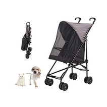 Favonius poupee Lightweight Travel Pet Stroller for Small Dogs & Cats Compact Portable (Black), Grey