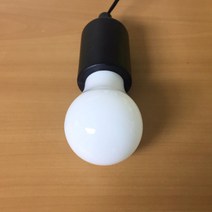 라탄 전등갓 만들기 재료 전구 캠핑 건전지전구 당기는전구, 블랙