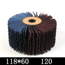 118x6030mm 120-600 그릿 연마재 와이어 드럼 목재 버니싱 연마 휠 브러시 천 샌딩 그라인딩 그루브 걸레 버핑 패드, 60mm 120방