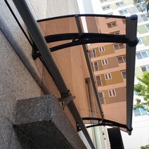 캐노픽스 550 X 1300 조립식창고견적 난간대 이동식주택 서산 농막 차양막 테라스차양막, 그린렉산 검정 브라켓 실버 바